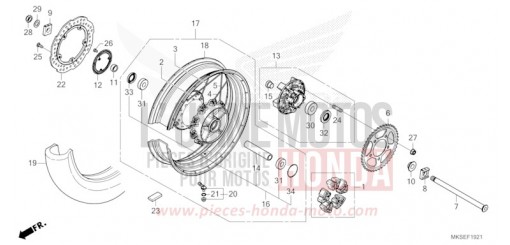ROUE ARRIERE (2) CRF1100D4M de 2021